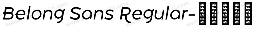 Belong Sans Regular字体转换